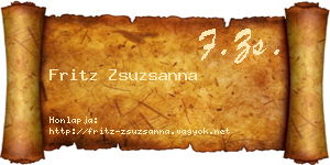 Fritz Zsuzsanna névjegykártya